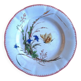Plate Sarreguemines Butterfly decoration