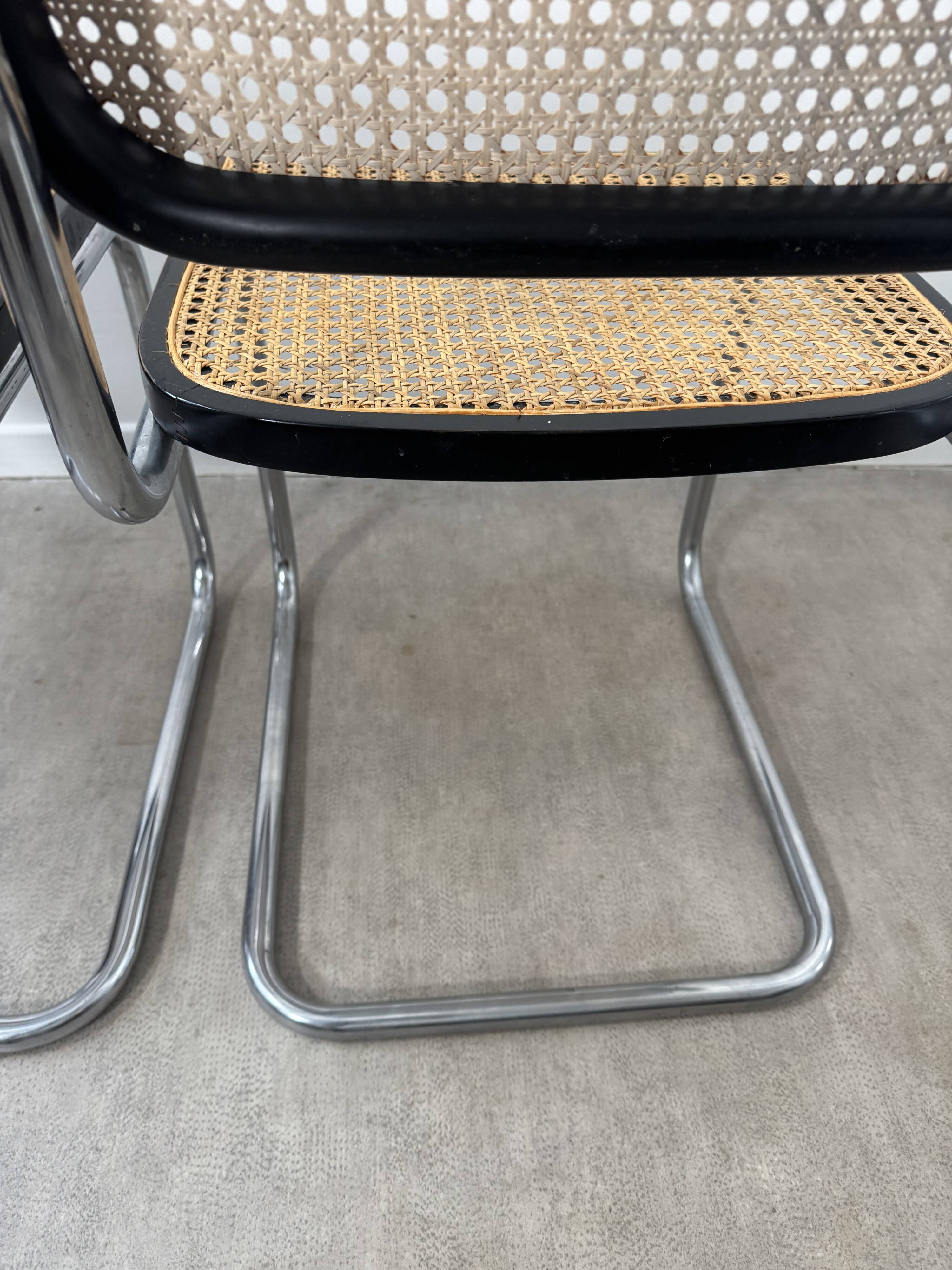 Pair of Marcel Breuer Cesca B32 chairs