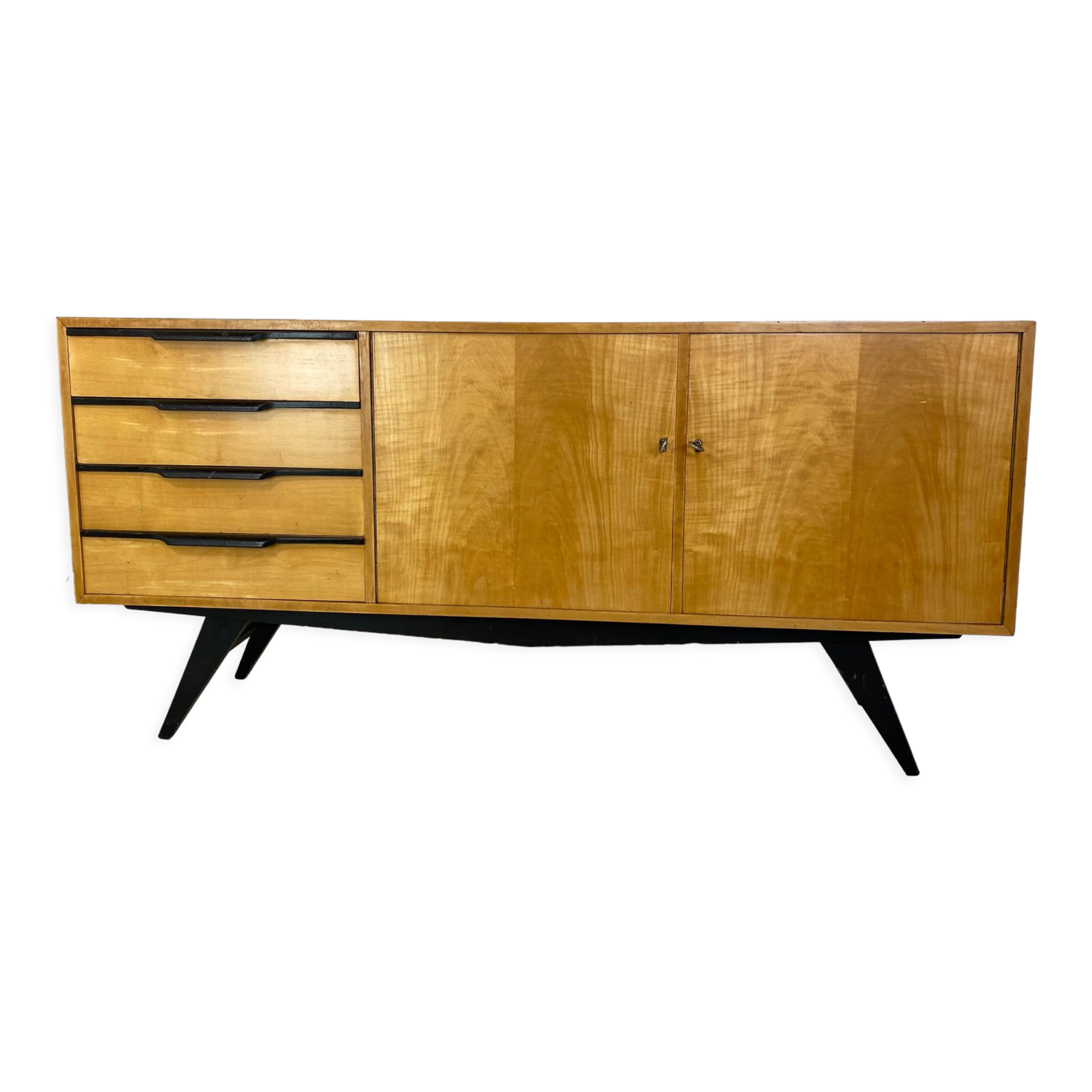 mid-century modern birch sideboard, 1950s