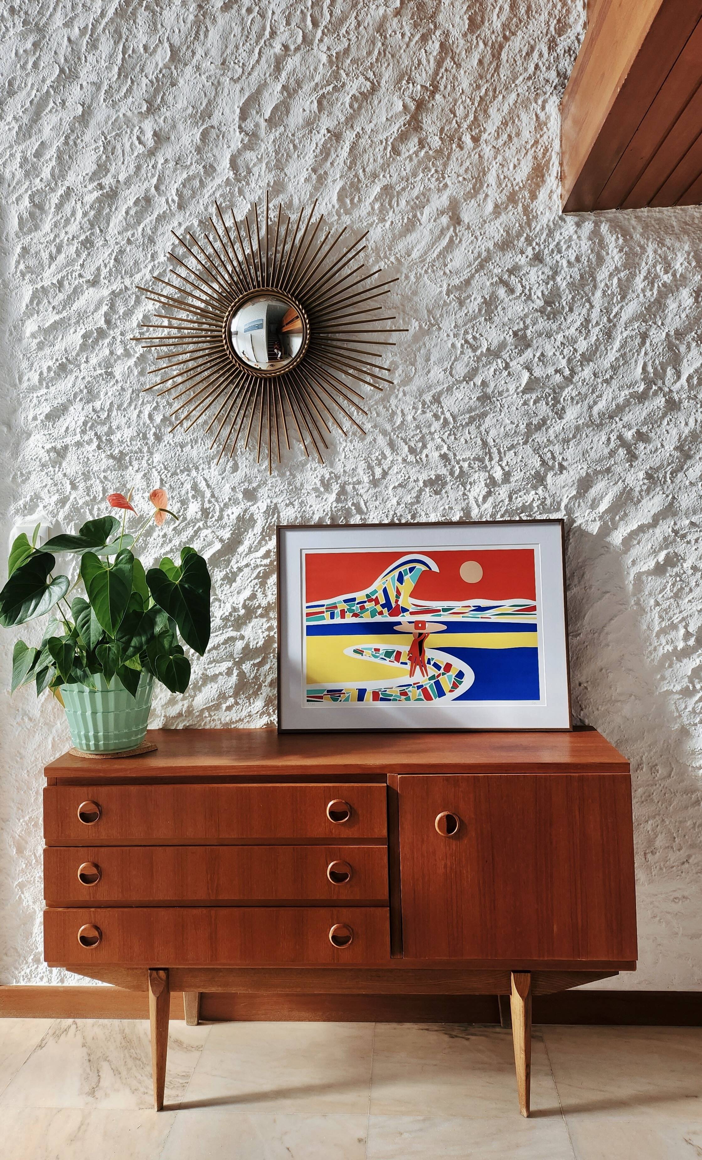 Surf illustration, limited edition of 30 copies, signed by the artist