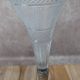 Vintage pressed glass tulip vase on silver-plated metal stand – centrepiece