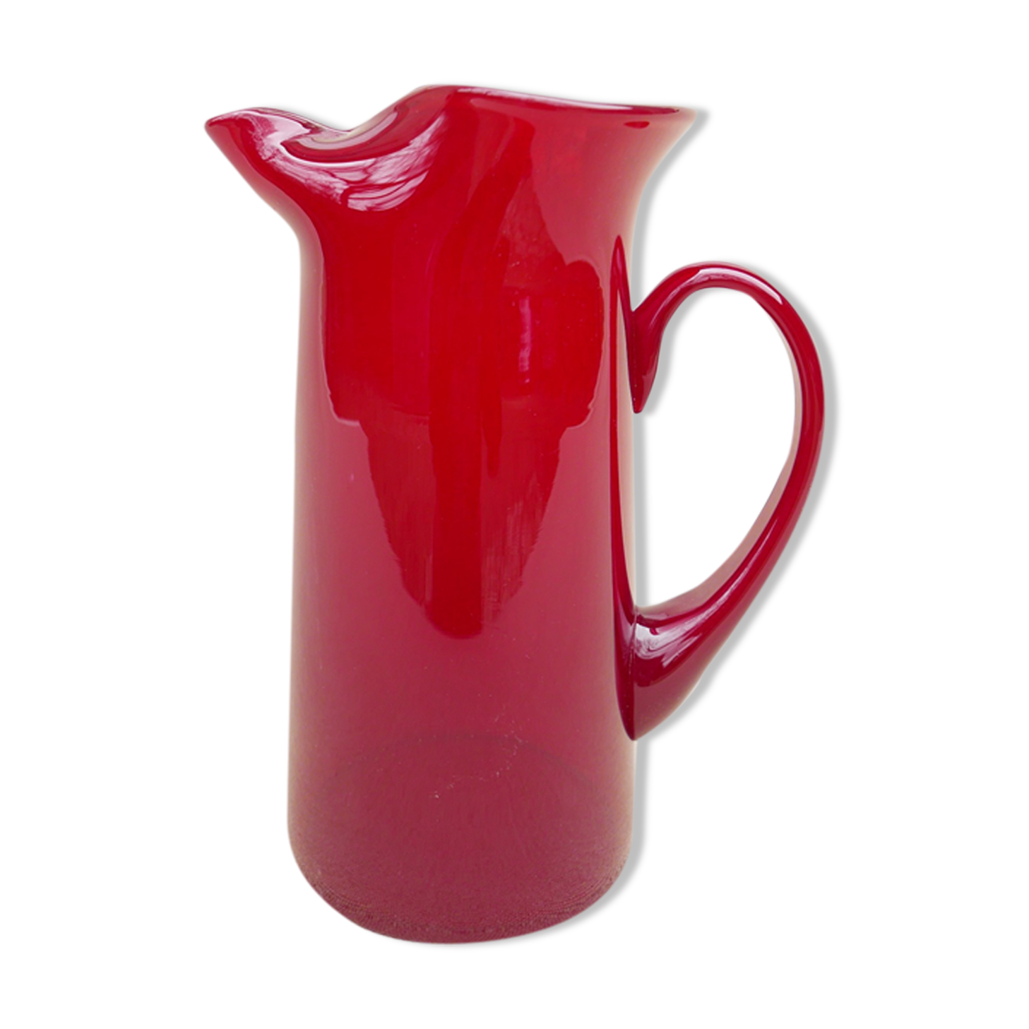 Blown glass pitcher