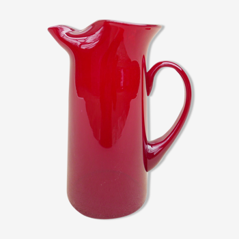 Blown glass pitcher