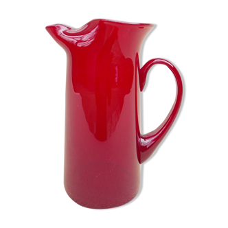 Blown glass pitcher