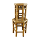 Two rattan side tables