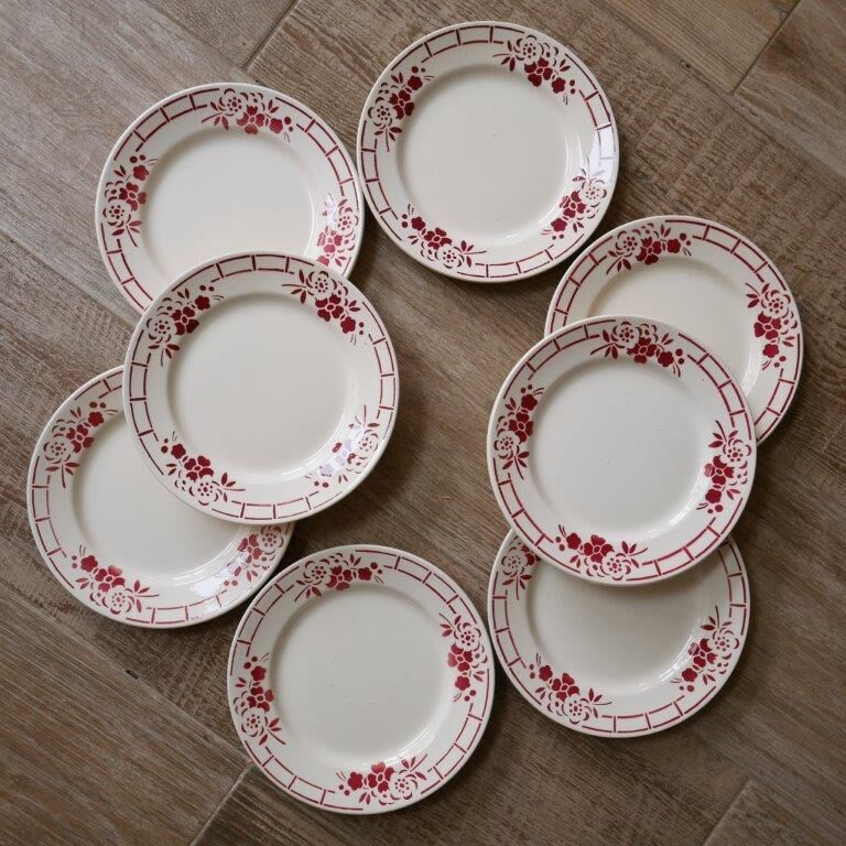 Set of 8 dessert plates Badonviller