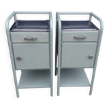 Pair of metal bedside tables from the 1950s