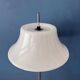 Vintage Space Age floor lamp with white plexiglass UFO shade.