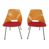 Pair of barrel chairs by Pierre Guariche for Steiner, 1950s.