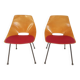 Paire de chaises tonneau par Pierre Guariche pour Steiner, années 50.