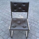 Chair with square section tubular steel structure