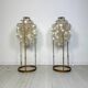 Lampes de sol en métal vintage avec disques en coquillage