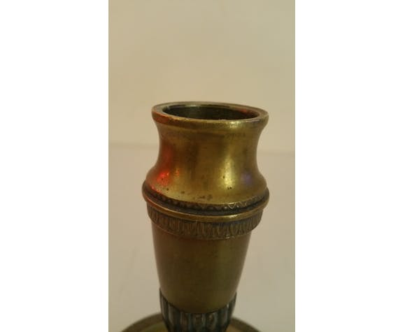 Pair of bronze candlesticks restoration style