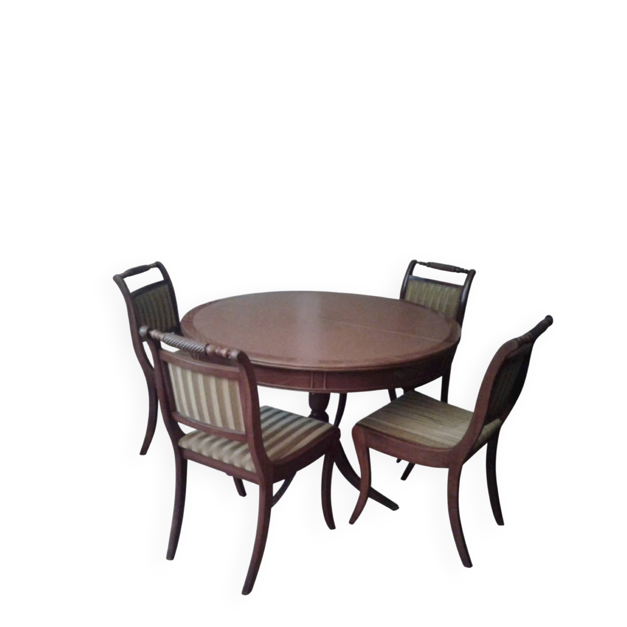 Old dining table and 4 chairs