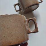 Brenne grand feu stoneware mug/bowl duo