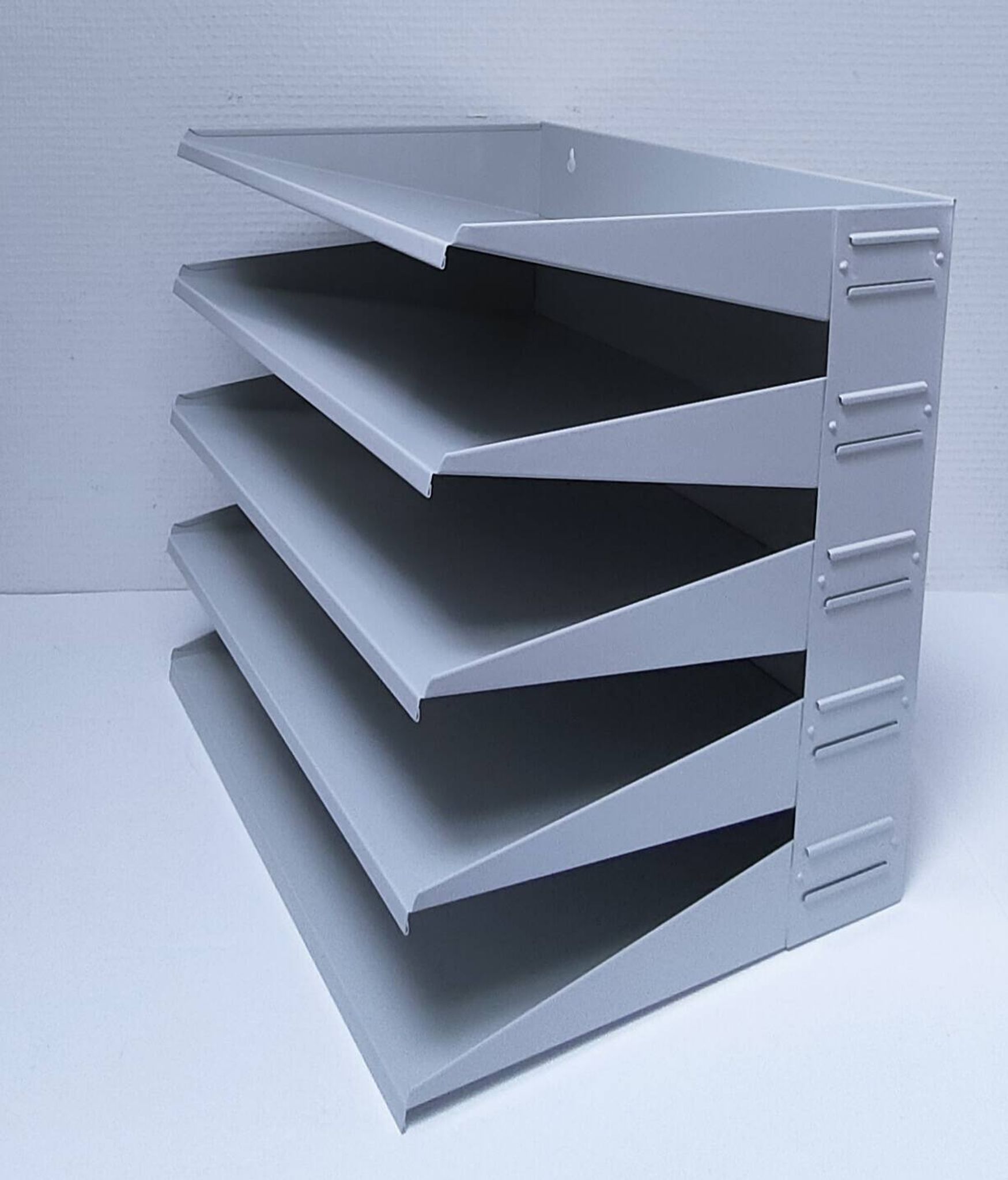 Industrial lacquered metal shelf, 1990s design