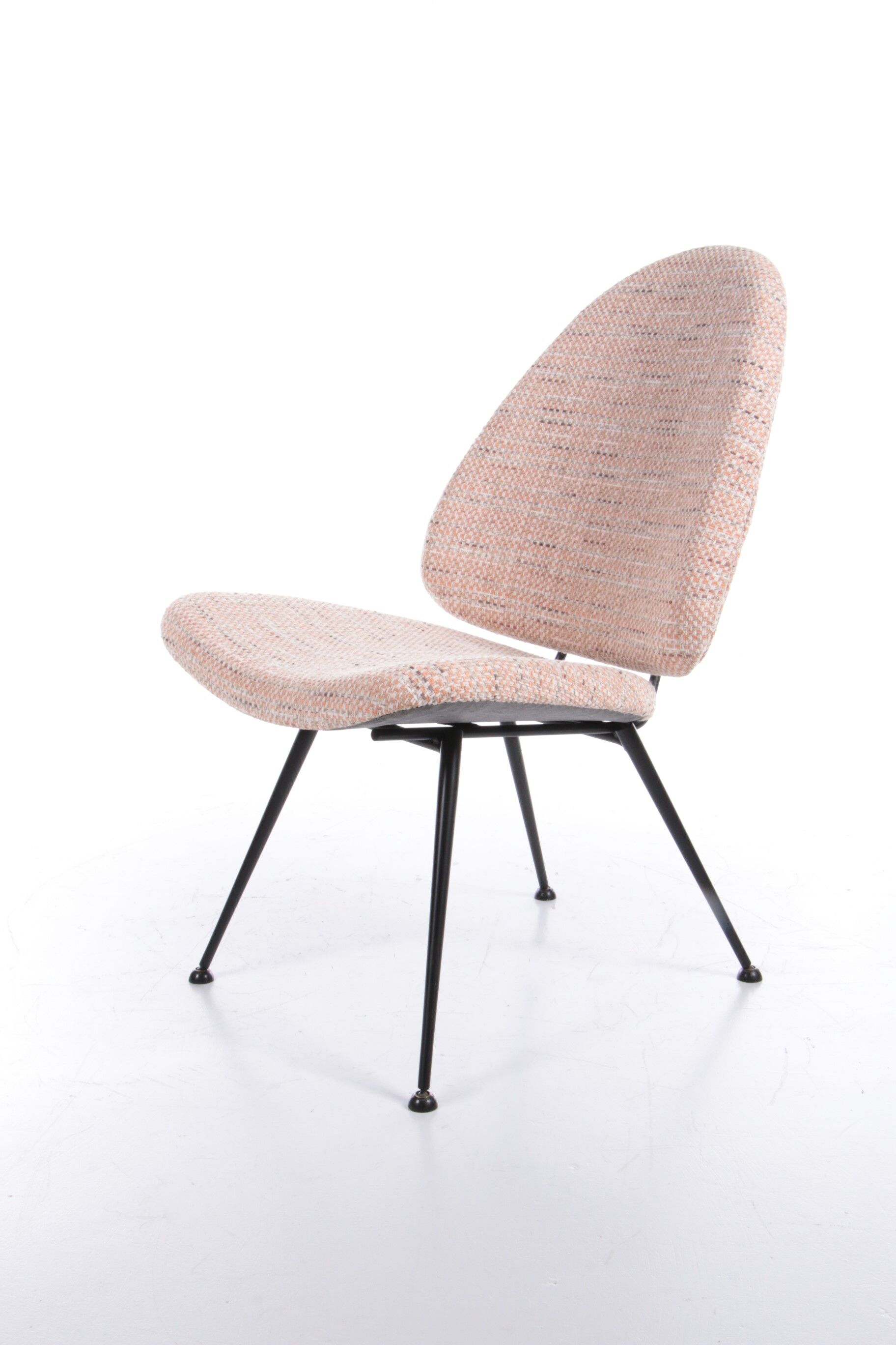 Vintage chair pair with metal legs, 1960s