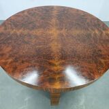 Table basse en placage de noyer Art Déco, Tchécoslovaquie, années 1930