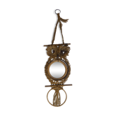 Miroir chouette hibou en macramé