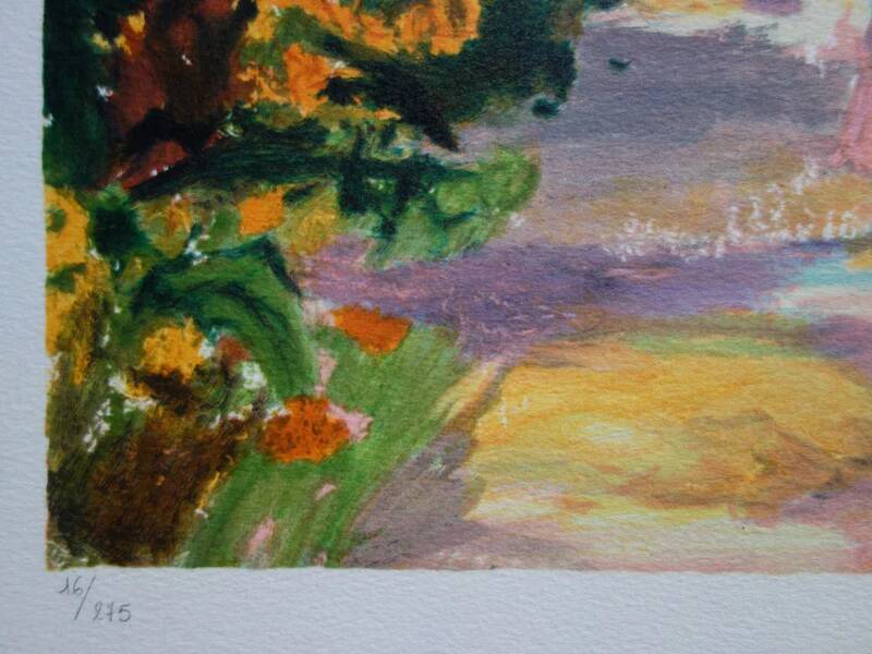 Yvonne Cheffer Delouis: The Garden in Spring, original signed lithograph