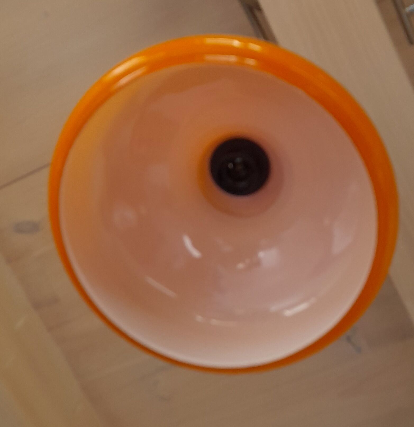 Suspension in orange opaline 70s