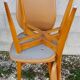 4 chairs wood and leatherette 60s
