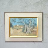 Ove Olson ( 1903-1975 ), Swedish Modern Painting, 1974, Oil on Canvas, Framed.
