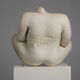 "Courage" expressive ceramic female sculpture by Evelyn van Baarda, Netherlands, 1981