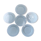 Set de 6 assiettes à dessert en porcelaine blanche de Limoges