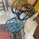 Chaise de jardin en fer forgé 19s