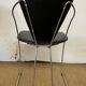 Lot 5 chairs black leather thread