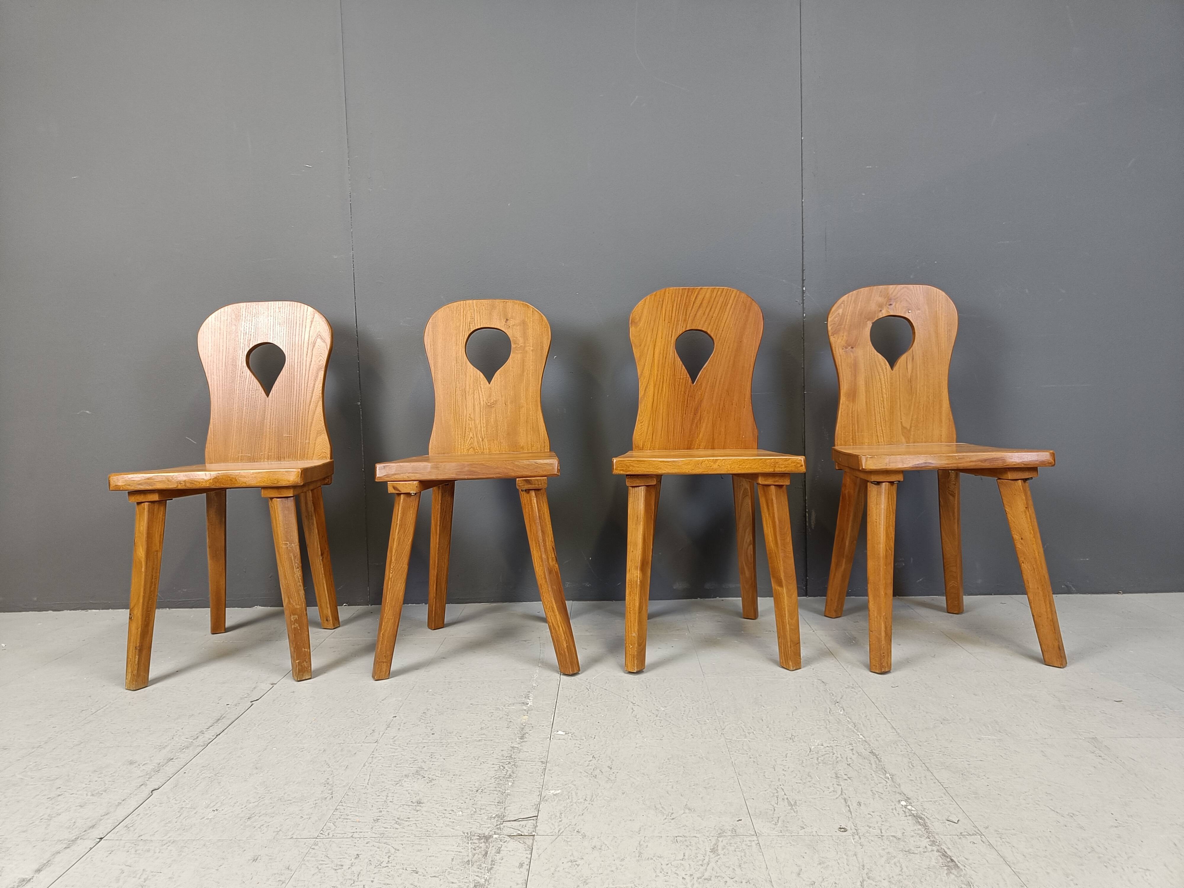 Vintage brutalist dining chairs, 1960s