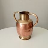 Antique amphora vase in brass and copper