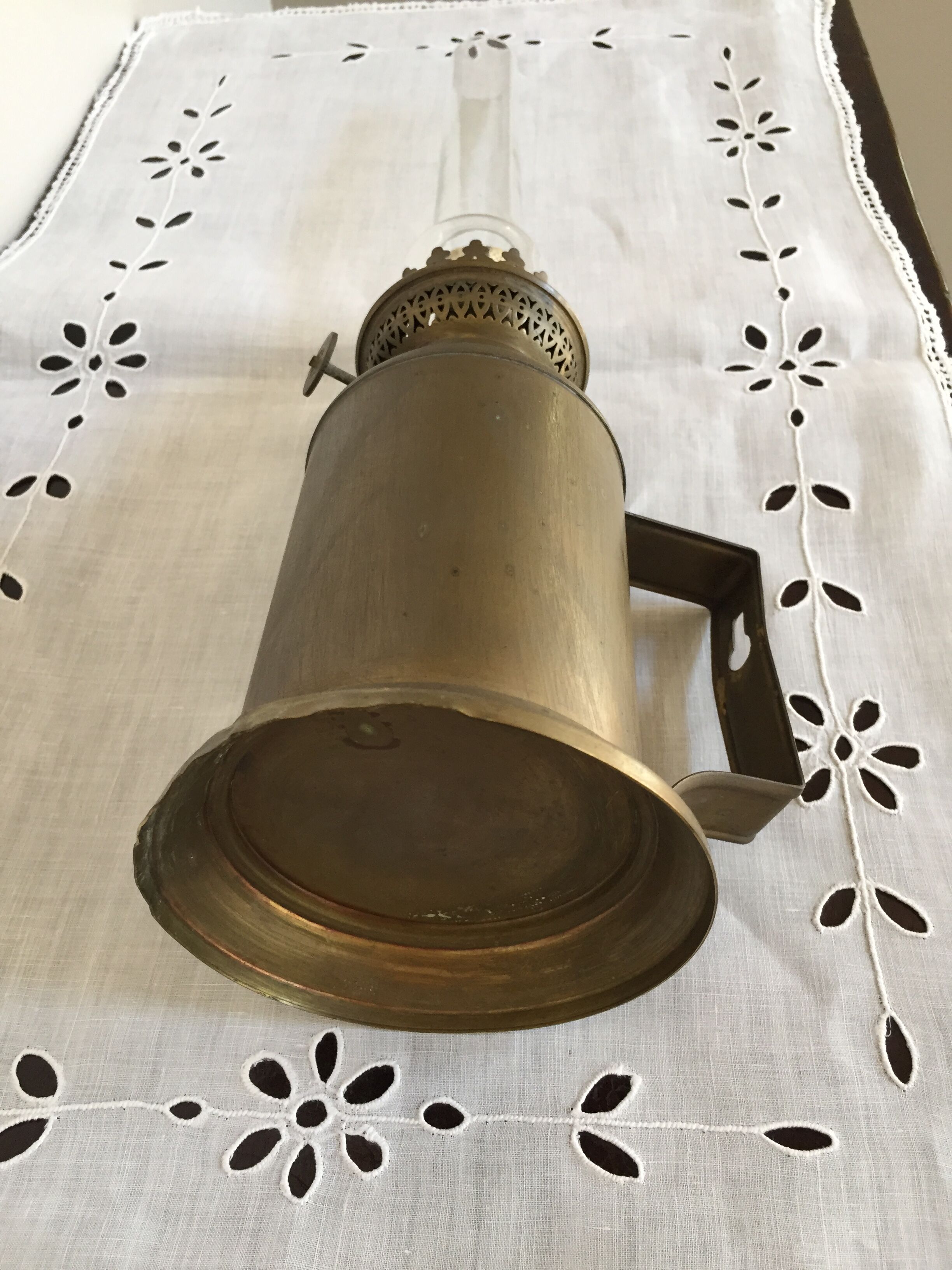 Brass old oil lamp