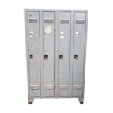 Grey metal industrial cloakroom