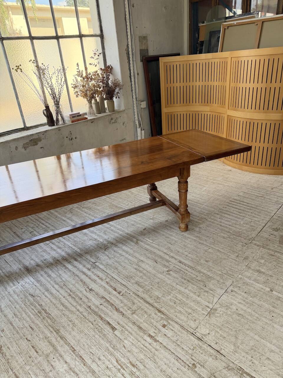 Table repas style drapière noyer 2m5/3m5 1900