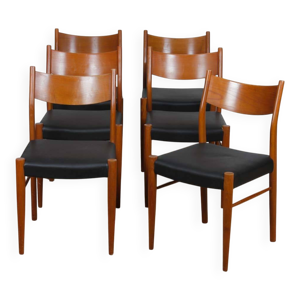 Suite de 6 chaises éditées par Consorzio Sedie Friuli, 1960