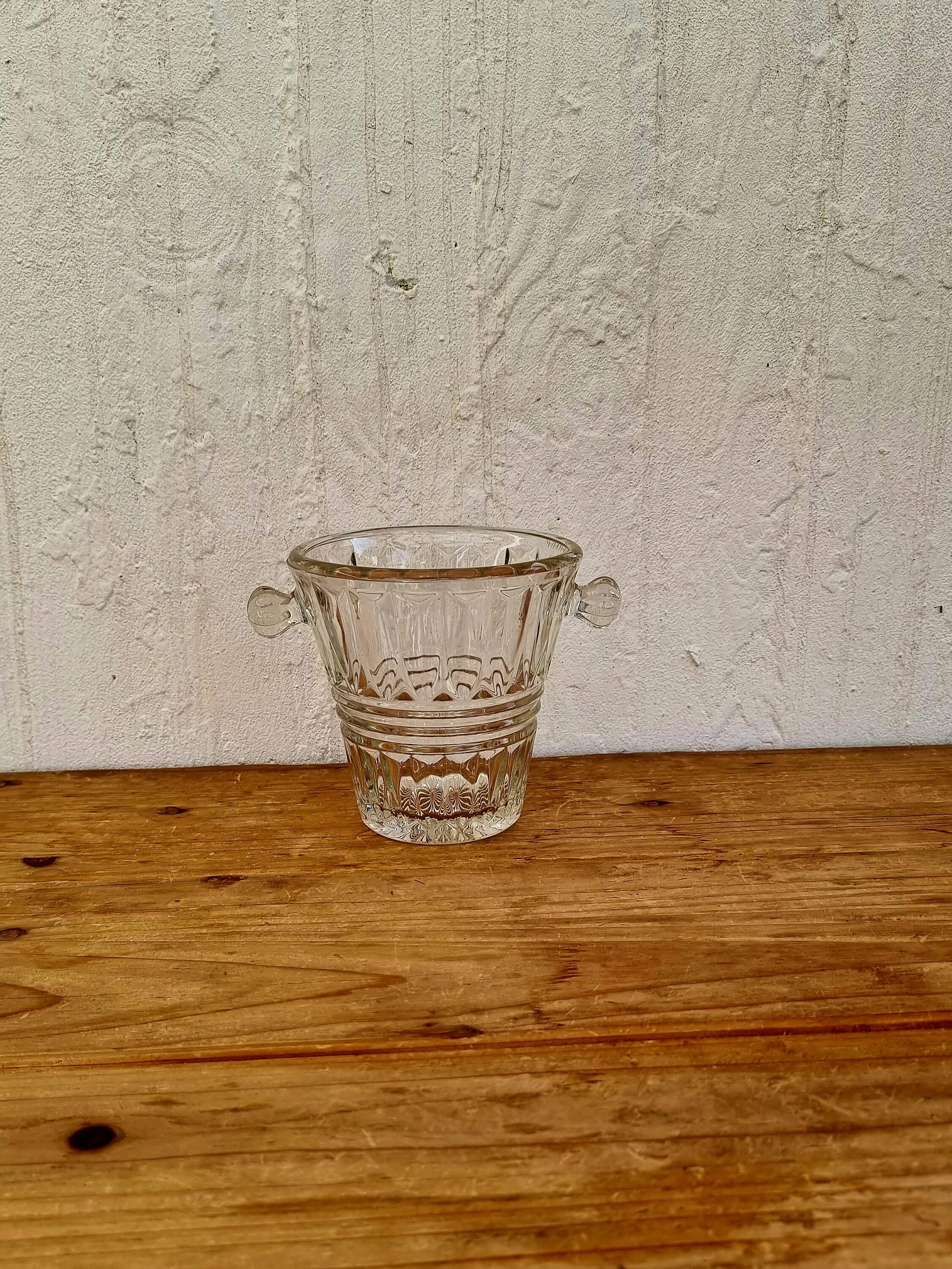 Vintage Glass Ice Bucket