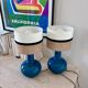 Paire de lampes "boule" en porcelaine - 1970