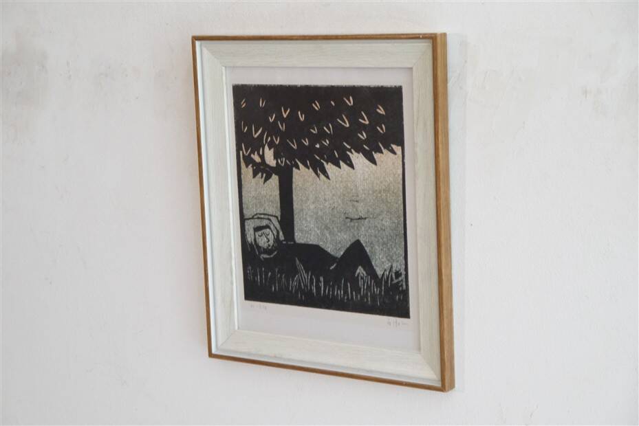 Lithographie suédoise de Ake Holm