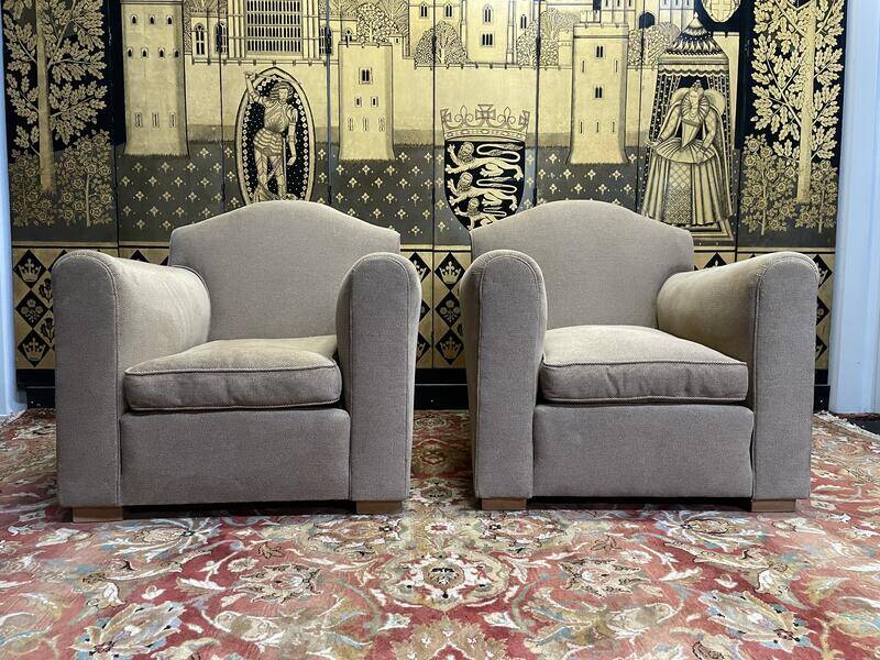 Paire de fauteuils club Art Déco