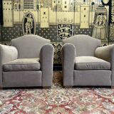 Paire de fauteuils club Art Déco