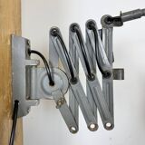 Grey Industrial Scissor Wall Lamp from Elektroinstala, 1960s