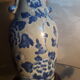 Asian lamp painted with hand naive flower