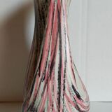Free-form ceramic vase by R. Dupanier with abstract decoration from the 50s