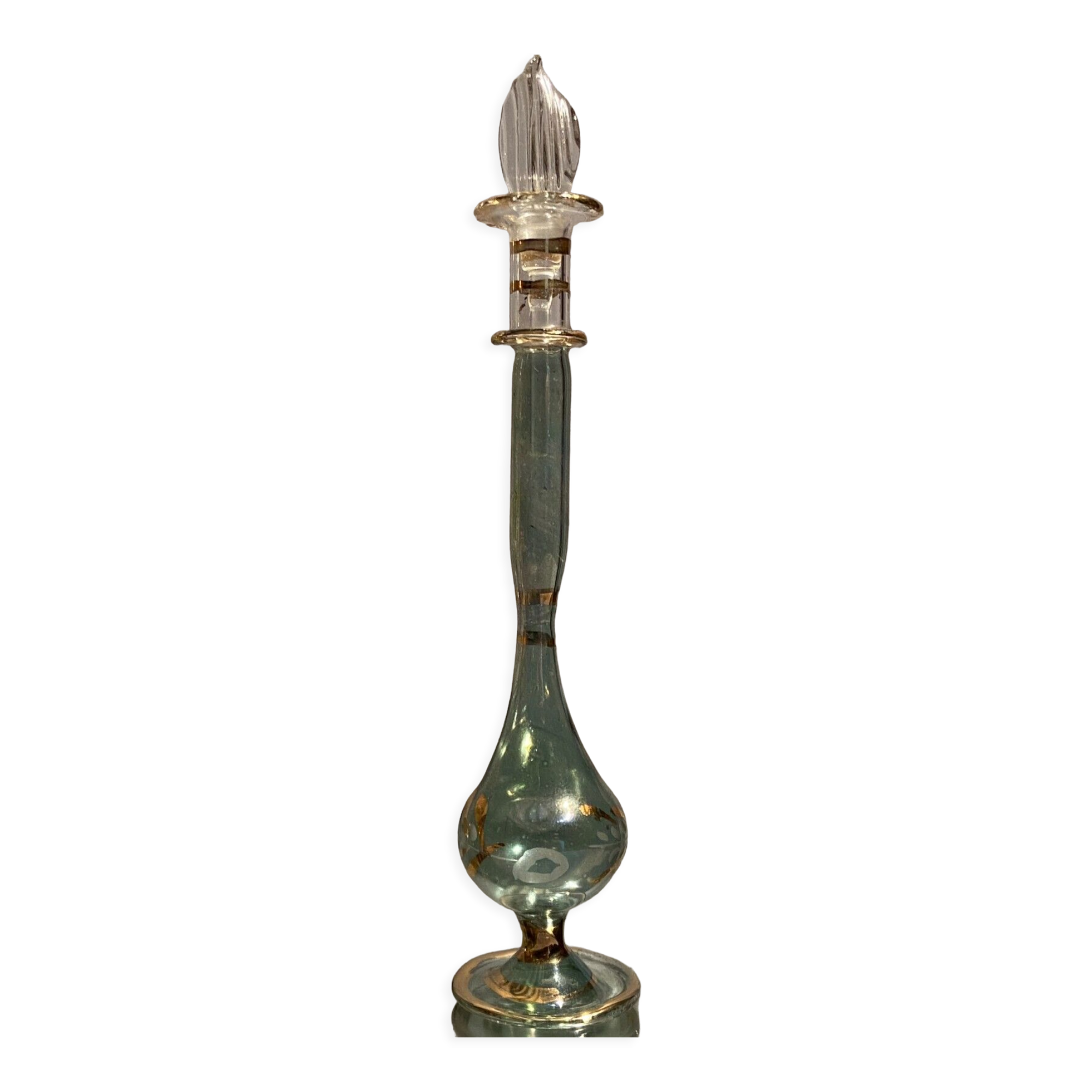 Soliflore vase in tinted glass with marbled decoration Murano Venice Very good condition Max dimensions: Height 2