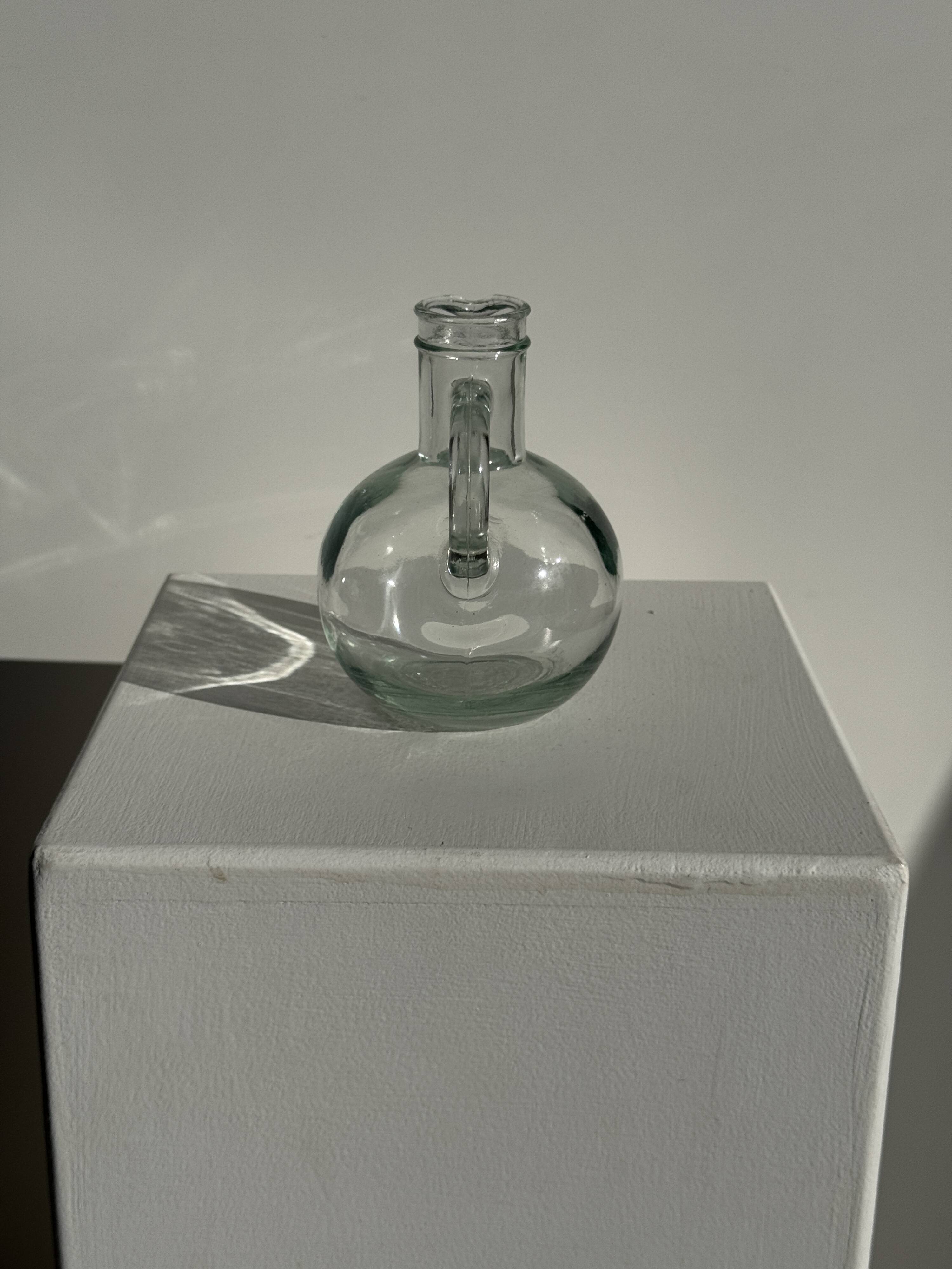 Mini round glass carafe D9 H14.5