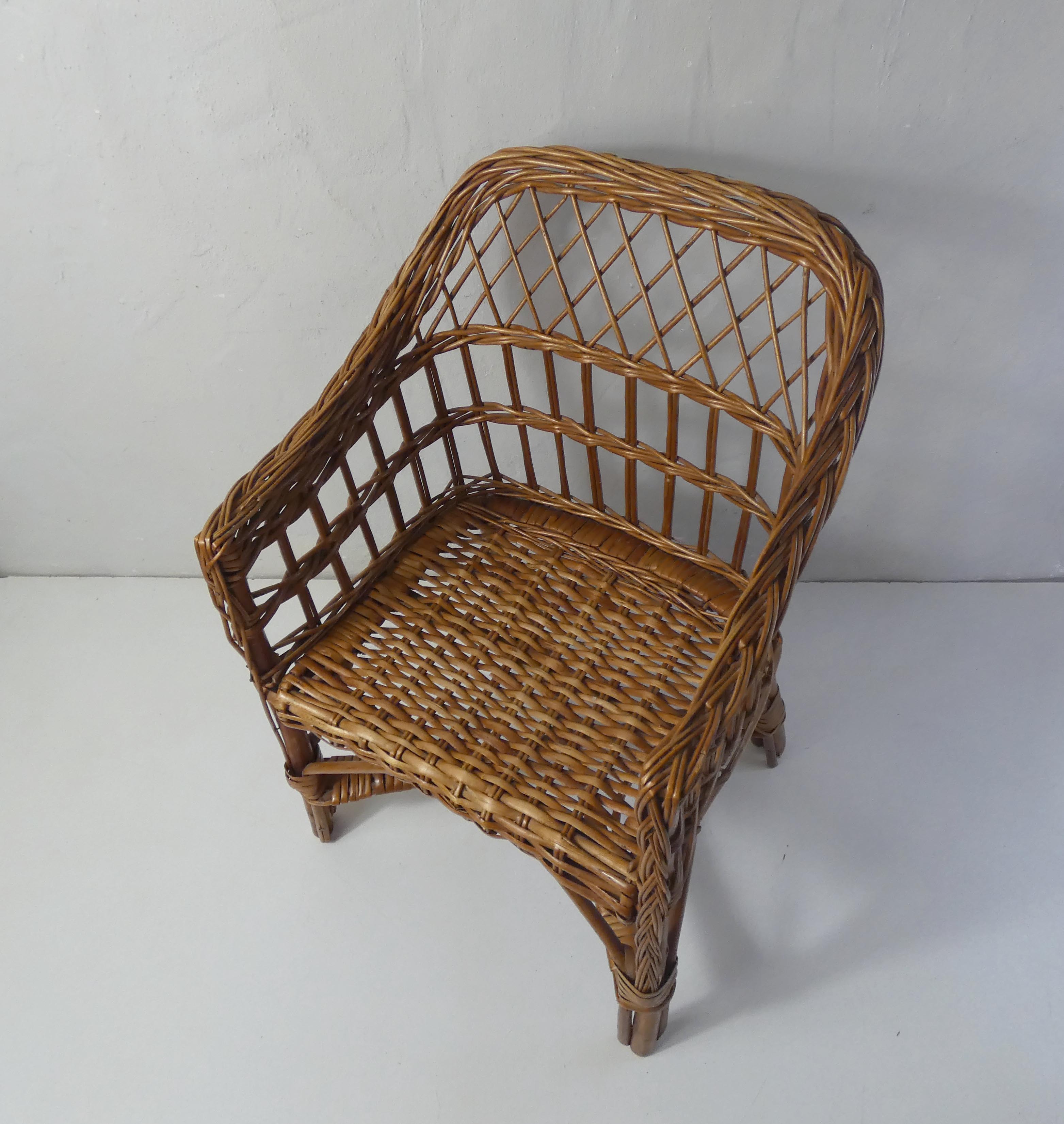 Rattan armchair for children