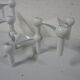 Lot de 4 bougeoirs Nagel blanc