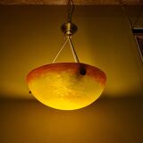French pate verre hanging light from the 1910s 1920s